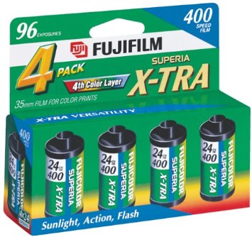 Fujifilm 1068620 Superia X-TRA 400 35mm Film - 4x24 exp, (Discontinued by Manufacturer)