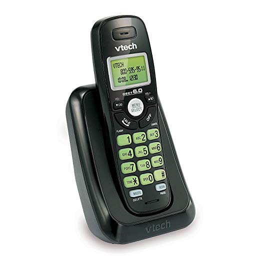 VTech VA17141BK DECT 6.0 Cordless Phone with Caller ID, Wall-Mountable, Black