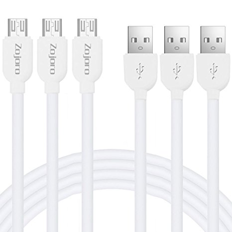 Micro USB Cable,3.3ft Zojoro charging cords for Android Devices, Samsung Galaxy, Sony, HTC, Motorola and More (3 PACK)