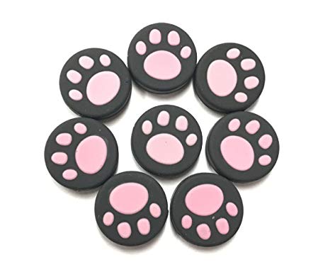 VAKABOX Cat Paw Silicone Thumbstick Joystick Caps Cover for Nintendo Switch NX NS Joy-Con Controller Joystick - 8PCS Pink