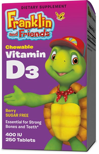 Treehouse Kids Supplements Vitamin D3, Chewable Berry Flavor 400 IU, 250 Count