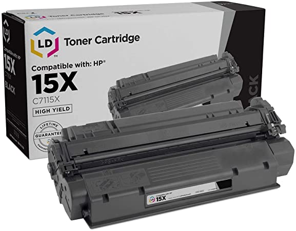 LD Compatible-Toner-Cartridge Replacement for HP 15X C7115X High Yield (Black)