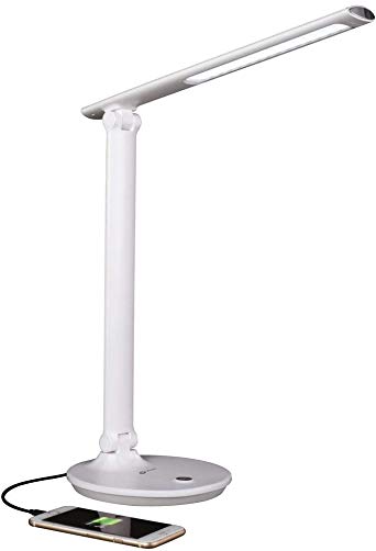 OttLite Emerge LED Desk Lamp with 2.1A USB Charging Port, White