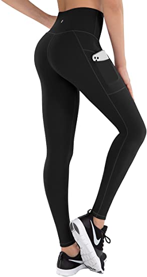 LifeSky Yoga Pants for Women with Pockets High Waist Tummy Control Leggings 4 Way Stretch Soft Athletic Pants
