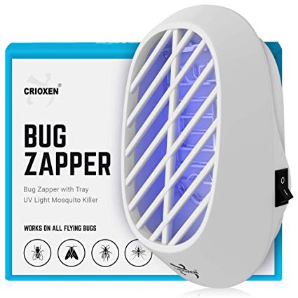 Crioxen Indoor Plug-in Bug Zapper - Mosquito Trap UV Light - Indoor Mosquito Killer - Electric Insect Repellent - Night Lamp Killing Mosquitoes Flies Small Flying Gnats