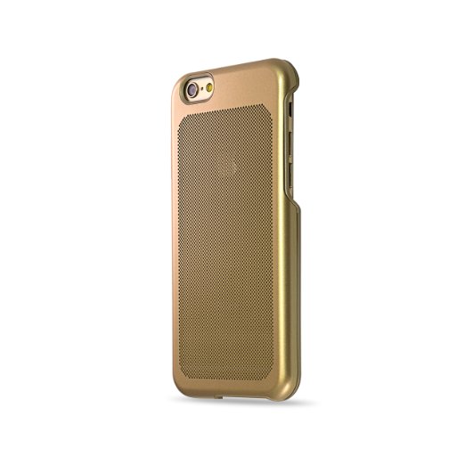 iPhone 6s Case, COOLMESH Aerospace Stainless Steel Case for iPhone 6 /6s - Gold/Gold Trim Dot