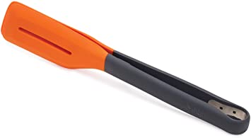 Joseph Joseph Turner Tongs Ergonomic Silicone Tongs, Grey/Orange