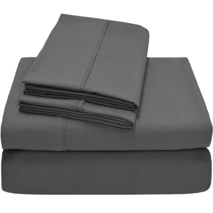 Ivy Union Premium Ultra-Soft Microfiber Sheet Set Twin Extra Long, Twin XL (Grey)