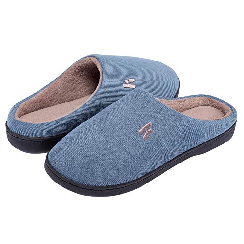 Yorgou Winter House Slippers Mens Womens Memory Foam Slippers Comfort Warm Plush Lined Home Slippers Non Slip for Indoor Outdoor