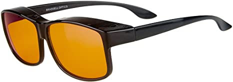 BRADDELL OPTICS 99% Blue Blocking Fitover Glasses Amber