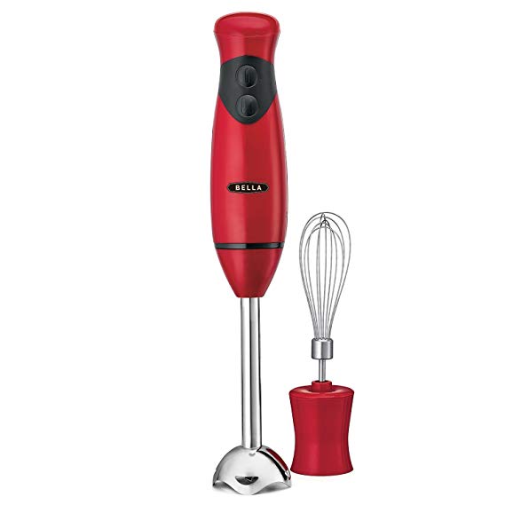 BELLA 14460 Immersion Hand Blender and Whisk, Red