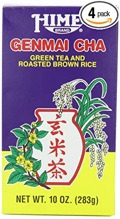 Hime Genmai Cha Green Tea and Roasted Brown Rice, 10-Ounce Boxes (Pack of 4)