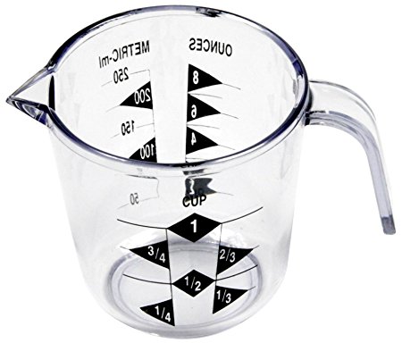 Chef Craft 1-Cup Measuring Cup, Clear