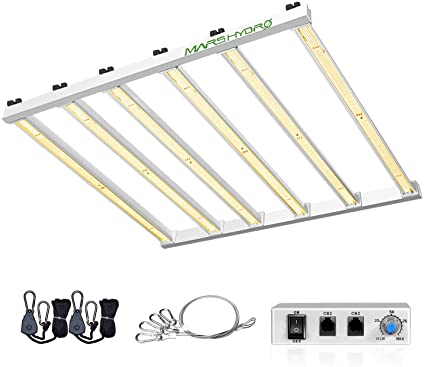 MARS HYDRO FC-E6500 LED Grow Light for 5x5ft Coverage Full Spectrum Commercial Grow Light Dimmable for Indoor Plants Veg Flower Daisy Chain 2.7umol/J Detachable Precise Lighting