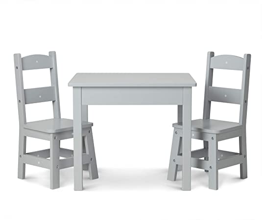 Melissa & Doug Tables and Chairs 3 Piece Set Gray