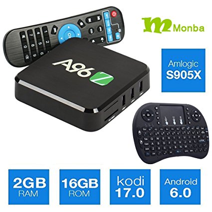 [Monba]2017 A96Z Android TV BOX Android 6.0 Kodi 17.0 4k TV box Amlogic S905X A53 2GHz 64bit Quad Core 2G/16G set top box with WiFi Streaming Media Player