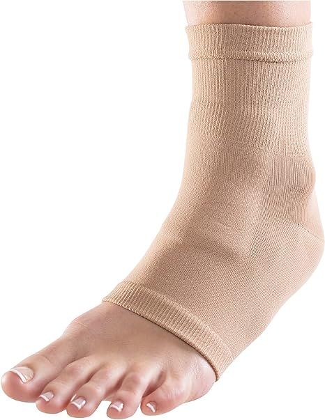 NatraCure Fitted Dorsum Protection Sock Gel Sleeve - 1 Piece (L/XL) For Relief from Lace Bite from Ice Skating and Hockey