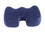 Lovehome Memory Foam Coccyx Seat Cushion Chair Cushion Alleviates Lower Back or Sciatica Pain Navy Blue