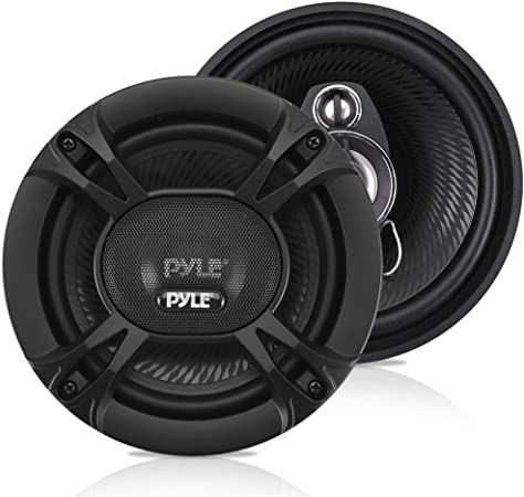 3-Way Universal Car Stereo Speakers - 240W 5.25” Triaxial Loud Pro Audio Car Speaker Universal OEM Quick Replacement Component Speaker Vehicle Door/Side Panel Mount Compatible - Pyle PL513BK (Pair)