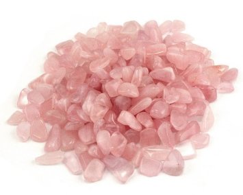 Crystal Allies Materials: 1/2lb Bulk Tumbled Pink Rose Quartz Crystals from Brazil - Small 1/2
