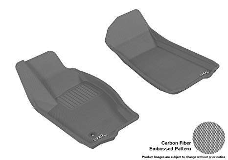 3D MAXpider Front Row Custom Fit All-Weather Floor Mat for Select Jeep Grand Cherokee Models - Kagu Rubber (Gray)