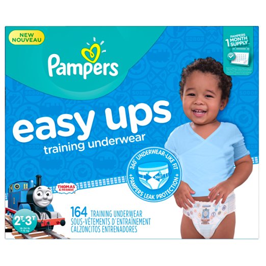 Pampers Easy Ups Training Underwear Boys 2T-3T (Size 4), 164 Count (One Month Supply)