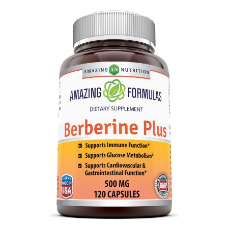 Amazing Nutrition Amazing Formulas Berberine Plus 500mg 120 Capsules