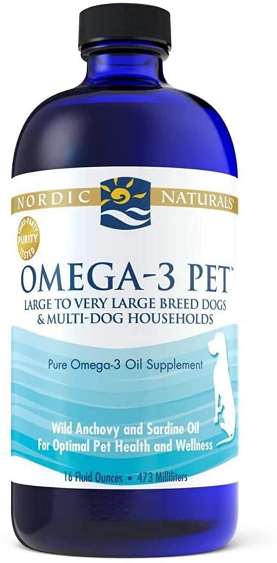 Nordic Naturals Omega 3 Pet Fish Oil Liquid for Cats and Dogs