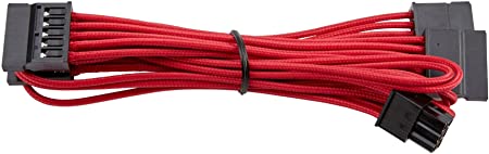 Corsair CP-8920187 Premium Individually Sleeved SATA Cable, Red