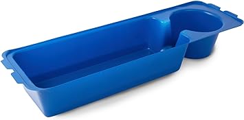 Heavy Duty Clear Plastic Insert/Tray/Cup Holder for Walker Basket (Blue)