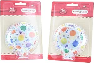 100Ct Baking Cupcake Liners Party Balloons Design Cupcake Wrappers Betty Crocker