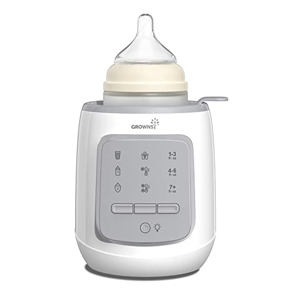 GROWNSY Bottle Warmer, 9-in-1 Water Bath Nutri Baby Bottle Warmer, Fast & Easy Milk Warmer for Breastmilk& Formula, Auto Timer, Defrost, Steri-lize, Warms Baby Milk to Body Temp and Maintain Nutrients