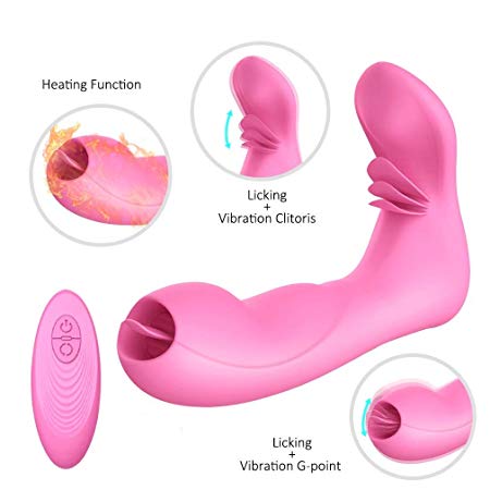 Hot Sale Powerful Clitorial Licking Dual Motor Multi Frequency Wearable Wireless USB Rechargeable Butterfly Vinrator with Heating Invisible Mssagers for Women Couples