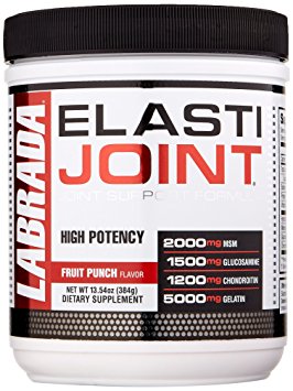 Labrada Elastijoint - Joint Support Powder, All In One Drink Mix with Glucosamine Chondroitin, MSM and Collagen, Fruit Punch, 30 Servings