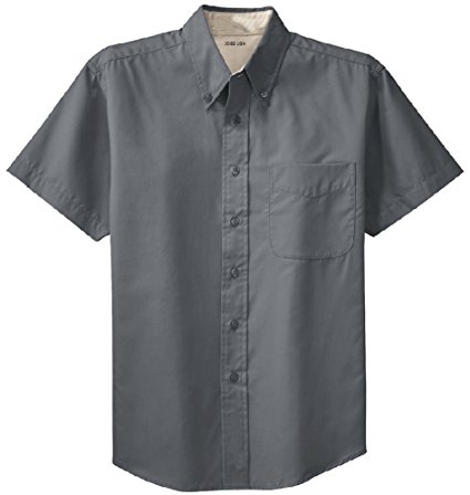 Men's Short Sleeve Wrinkle Resistant Easy Care Shirts in 32 Colors. Sizes XS-6XL