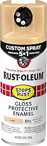 Rust-Oleum 376905 Stops Rust Custom Spray 5-in-1 Spray Paint, 12 oz, Gloss Sand