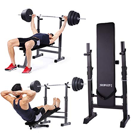 JAXPETY Adjustable Folding Weight Lifting Flat Incline Bench Fitness Workout Bench for Full Body Exercise New