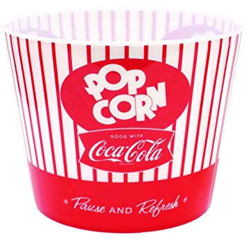 Tablecraft Coca-Cola Popcorn/Snack Bucket"Pause & Refresh" (CC400), Red