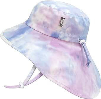 JAN & JUL Girls' Grow-with-Me Cotton Adventure Sun Hat with Large Brim