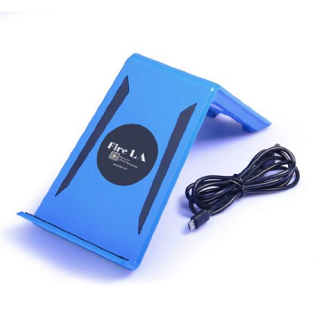 Fire LA Qi 3 Coil Charger Charging Stand A6 for Samsung Galaxy S6/S6 Edge /S6 Edge Plus & LG G2/G3 & Google Nexus5 /6（Blue）