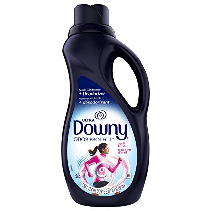 Downy Odor Protect April Fresh Liquid Fabric Deodorizer and Fabric Conditioner, 52 Loads, 44 fl oz (Packaging May Vary)