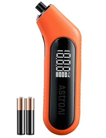 AstroAI Digital Tire Pressure Gauge 300PSI Large Screen with Backlight and Flashlight, ANSI 2A High Accuracy, Compatible with Schrader Valves, 4 Units, Presta Valve Adapter Included, AAA Batteries