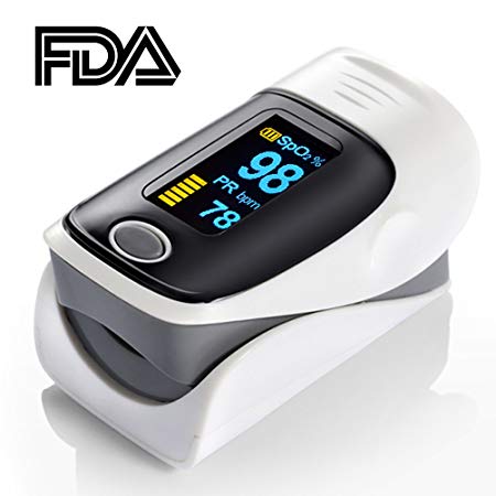 Elera Gray Color Fingertip Pulse Oximeter Oximetry Finger Oximeter Blood Oxygen Saturation Monitor FDA CE ISO Approved