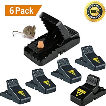 Mouse Trap - Rat Traps Snap Humane Power Rodent Killer, Mice Trap,AWON 6 Pack Mice Rodent Rat Killer Catcher- Effective and Sanitary traps