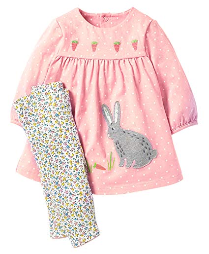 Fiream Longsleeve Casual Clothing Sets Cotton Dress Sets 2 Piece for Girls