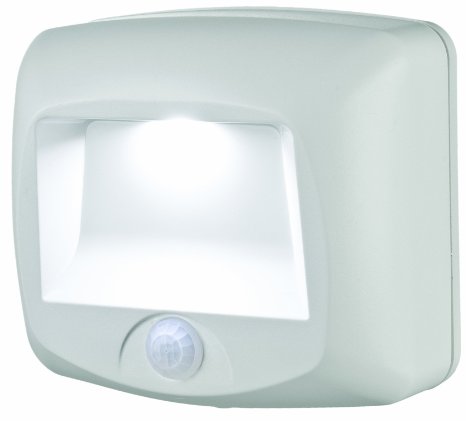 Mr. Beams MB 530 Battery-Operated Indoor/Outdoor Motion-Sensing LED Step Light, White