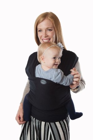Moby Wrap Bamboo Wrap Baby Carrier, Black (Black)