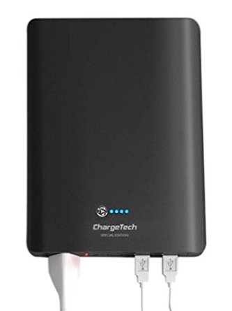 ChargeTech - 27,000mAh Black [LIMITED EDITION] Portable Battery Pack w/ AC Outlet & USB Ports - Universal Power Bank for MacBooks, Laptops, iPhone, iPad, Samsung Galaxy, Note Tab, Nexus, HTC, Motorola