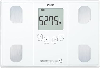 タニタ 体重 体組成計 50g ホワイト BC-314 WH 自動認識機能付き/立掛け収納OK