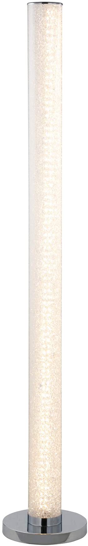 Ore International HBL2111 LED Illuminari White Crystal Sandrocks Column Floor Lamp, Clear
